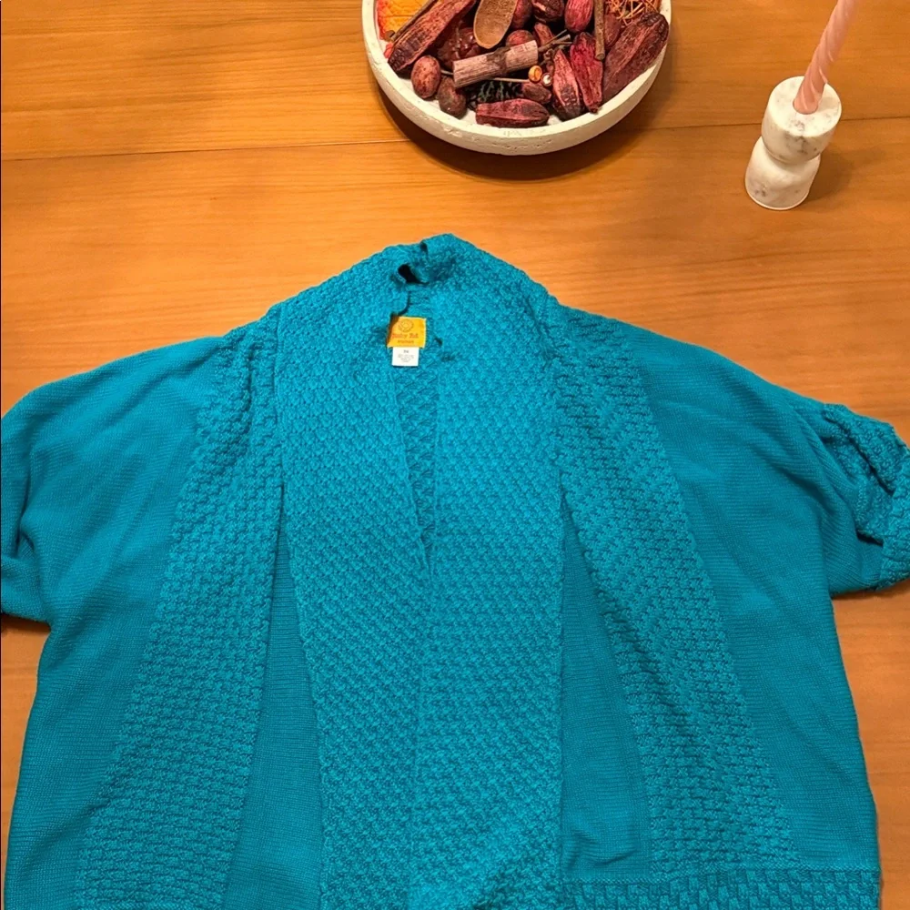 Ruby Rd. Teal Textured Blouse - Picture 1 of 6